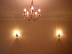 Dining Room: Chandelier & Wall Lights