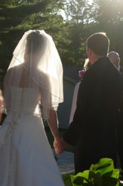 Kristin  and Nate on their wedding day