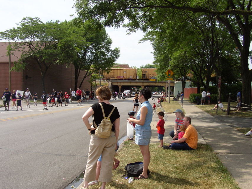 Parade continues: train continues