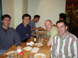 Dudley, Brian, Manni & Steve at sushi night