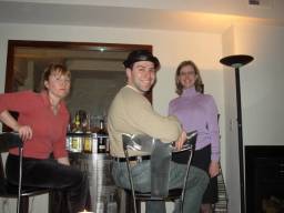 Judith, Jarod and Kelly by the bar